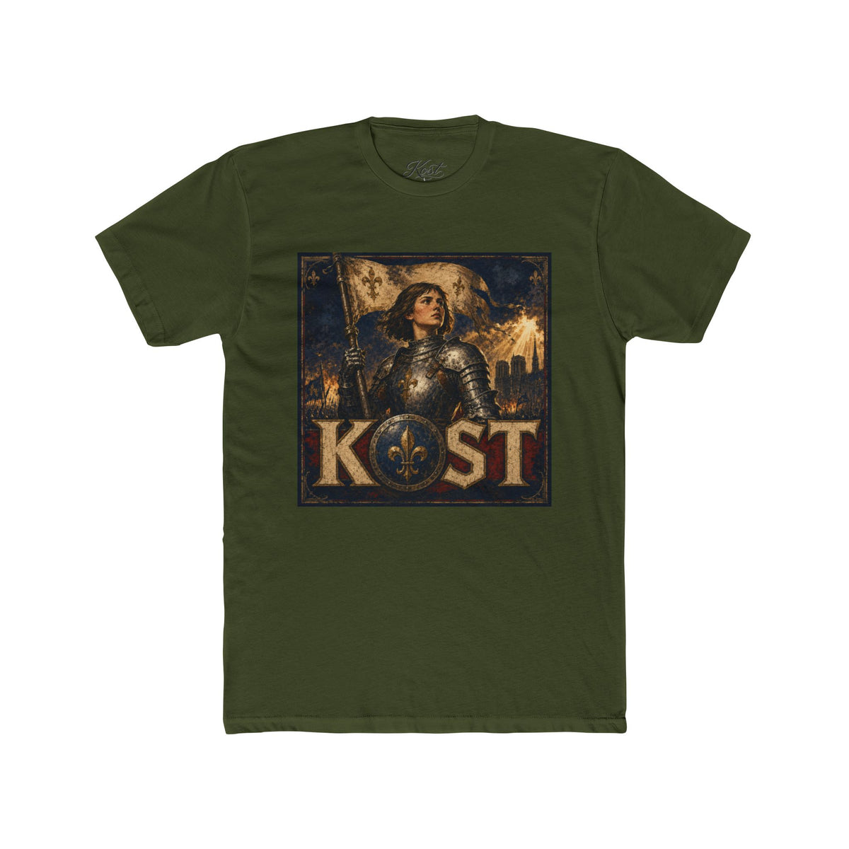 Medieval Knight Graphic Tee — 'KOST' Armor Art Shirt
