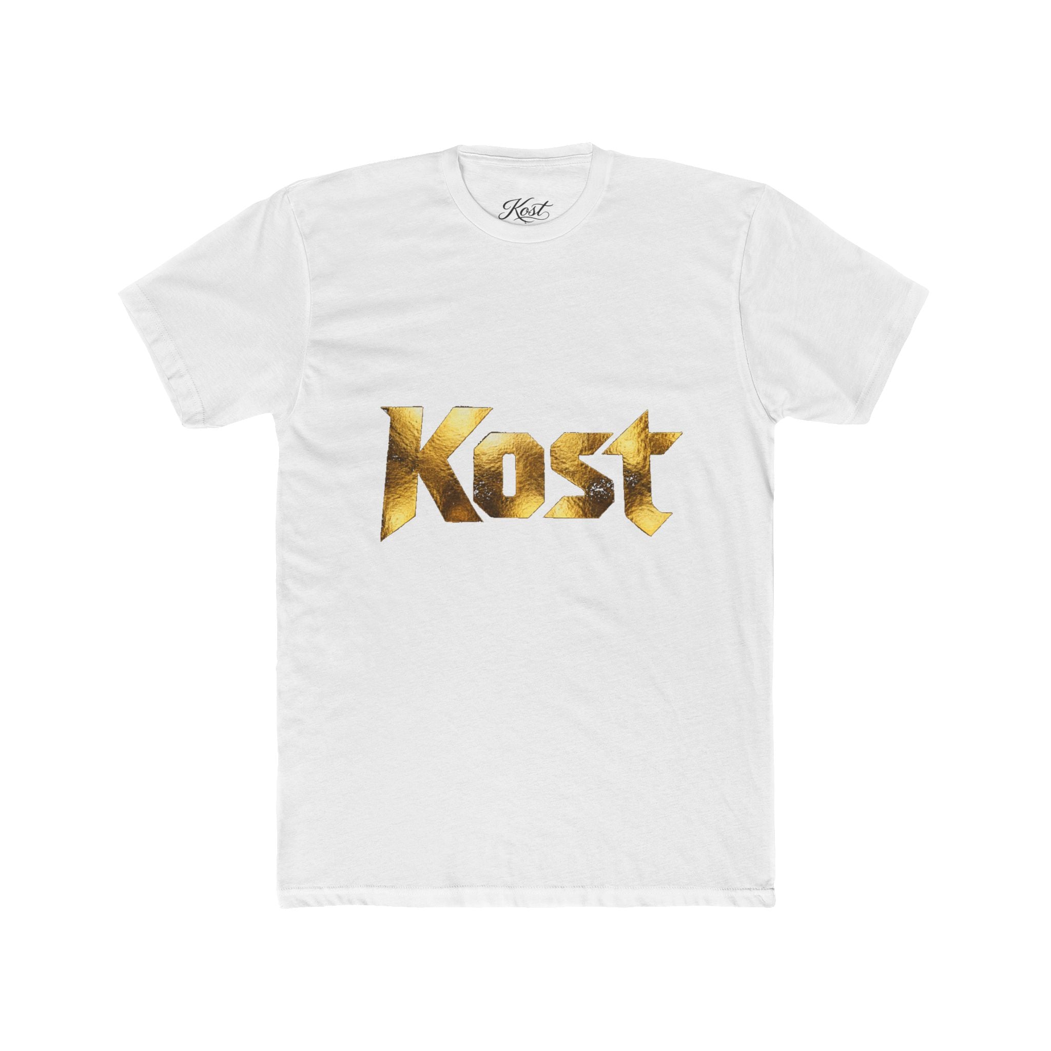Kost Gold Logo Tee — Metallic Typography Graphic T-Shirt