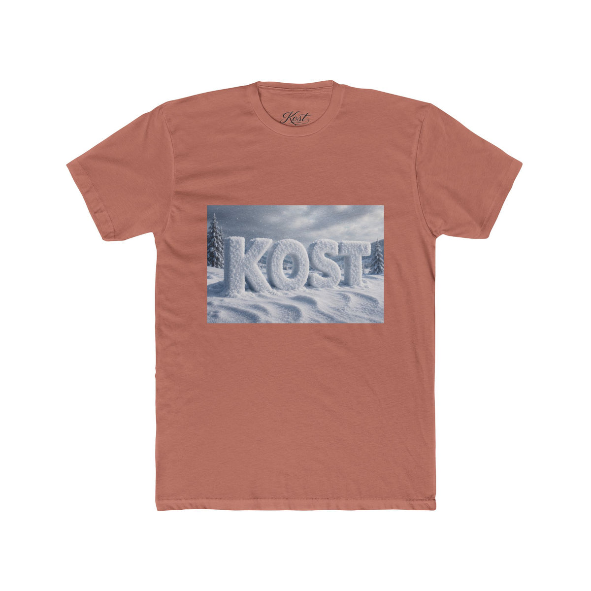 KOST Snow Ice Graphic Tee — Winter Landscape Cotton T-Shirt