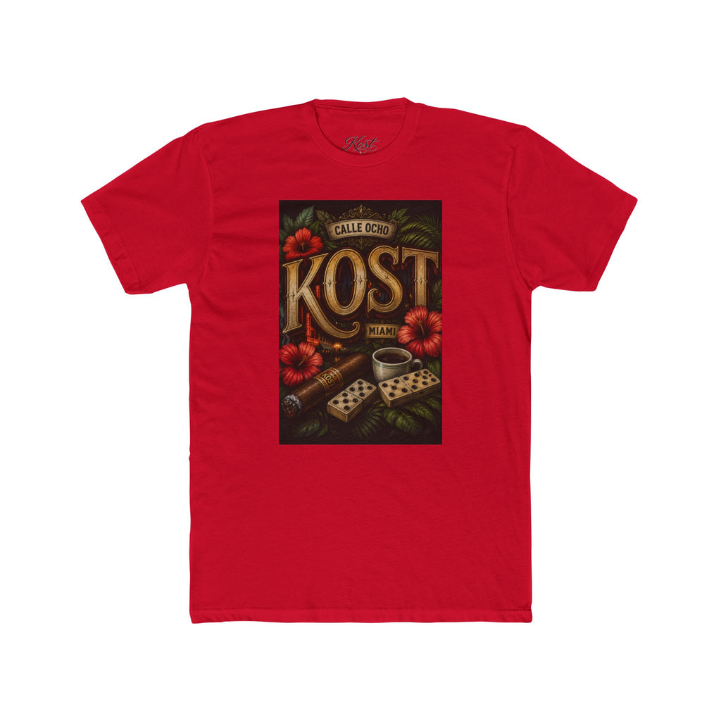 KOST Dice & Hibiscus Retro Tee — Vintage Gaming Floral Graphic T-Shirt