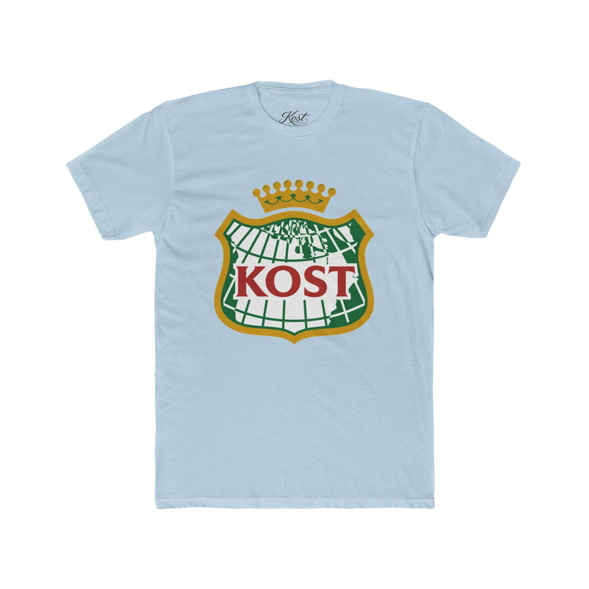 KOST Crest T‑Shirt — Vintage Crowned Globe Logo Tee