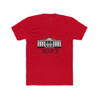 White Tee with White House Illustration and "KOST" Script – Patriotic Graphic T-Shirt