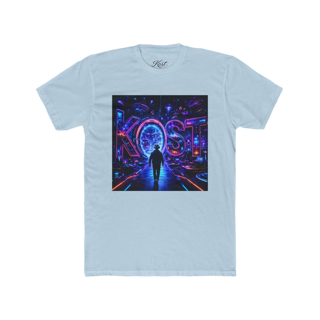 KOSTI Retro Futuristic Neon Tee — Lost Silhouette Vaporwave T-Shirt
