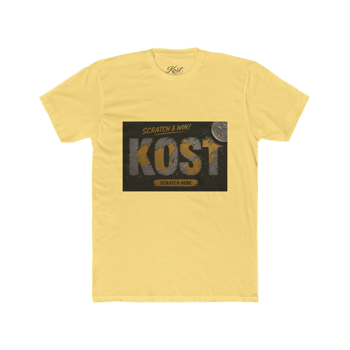 Kost Scratch & Win Graphic Tee — Retro Lottery Ticket Design