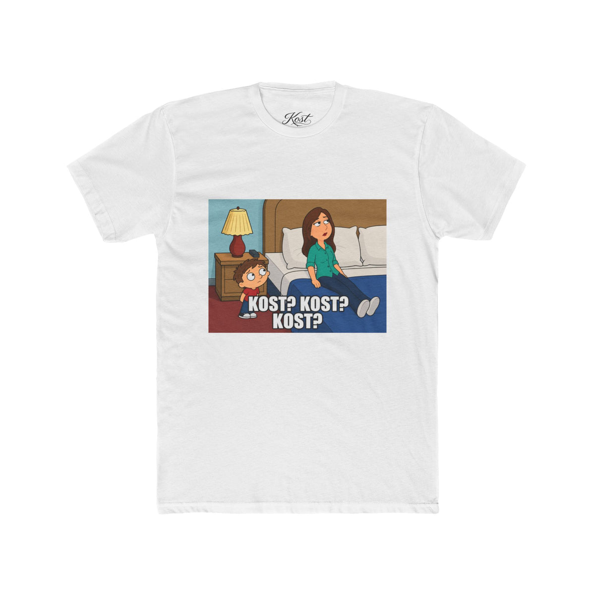 Kost? Kost? Kost? Funny Cat Meme Cotton T-Shirt