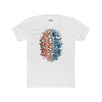 Crew Tee - 'KOSU' Red & Blue Grunge Wave Graphic