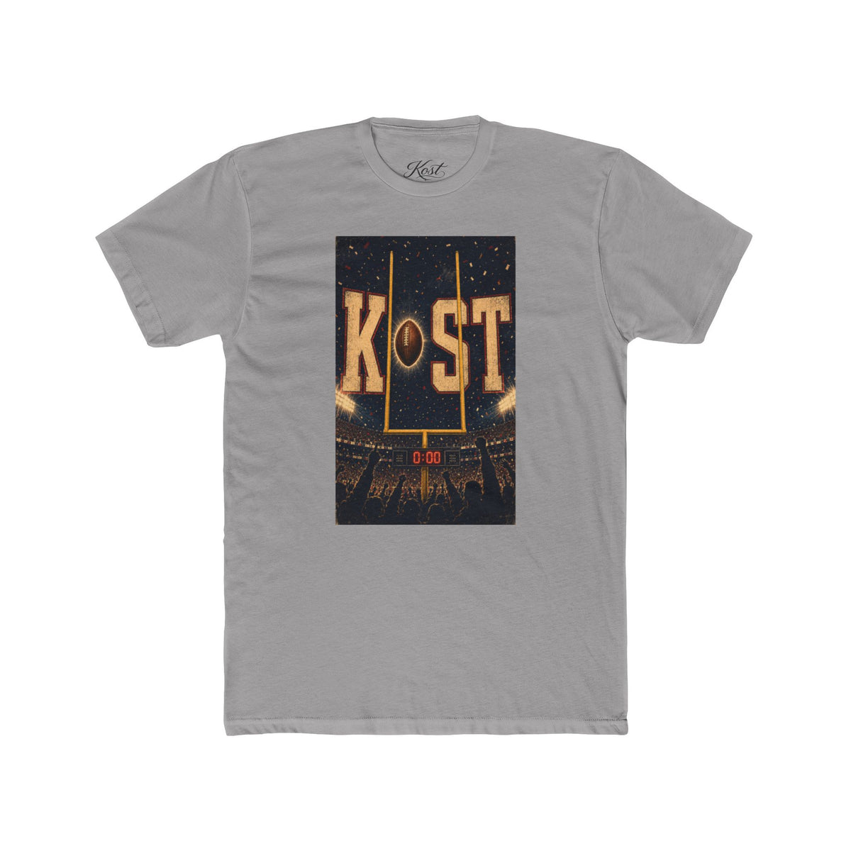 KOST Football Goal Tee — Vintage Stadium Graphic Crew Shirt