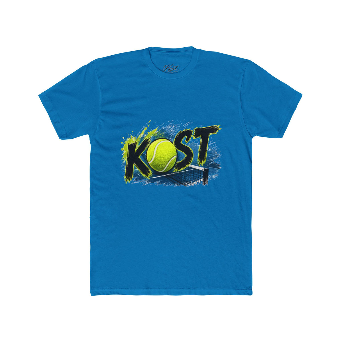 KOST Tennis Logo T‑Shirt — Vintage Brushstroke Tennis Graphic Tee