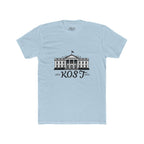 White Tee with White House Illustration and "KOST" Script – Patriotic Graphic T-Shirt