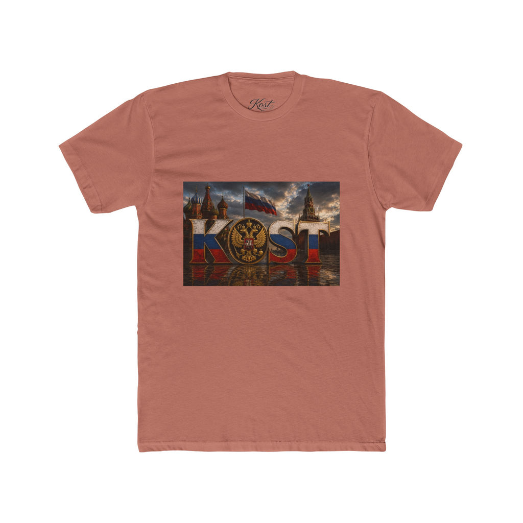 Russia Skyline Graphic Tee — Moscow Cityscape with Double-Headed Eagle