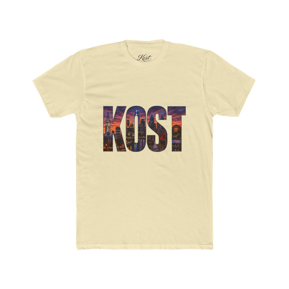 KOST Cityscape Graphic Tee — Urban Skyline Lettering Cotton T‑Shirt