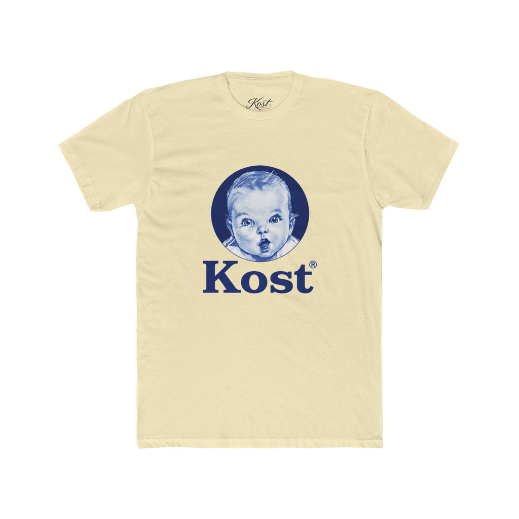 Retro Baby Face Tee — "Kost" Vintage Logo Cotton T-Shirt