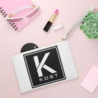 Kost Logo White Clutch Bag