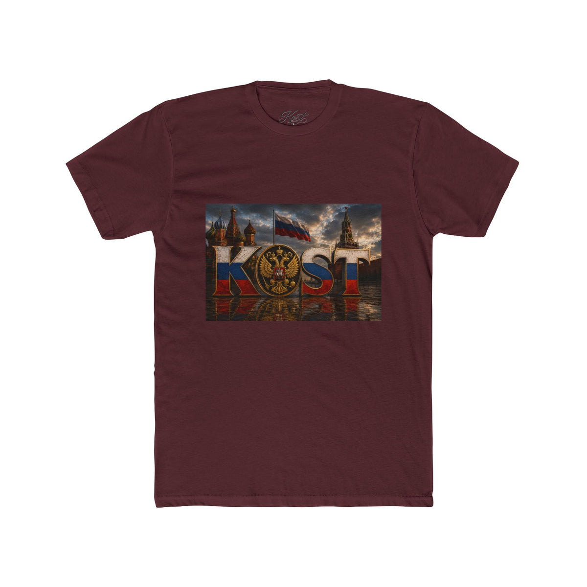 Russia Skyline Graphic Tee — Moscow Cityscape with Double-Headed Eagle