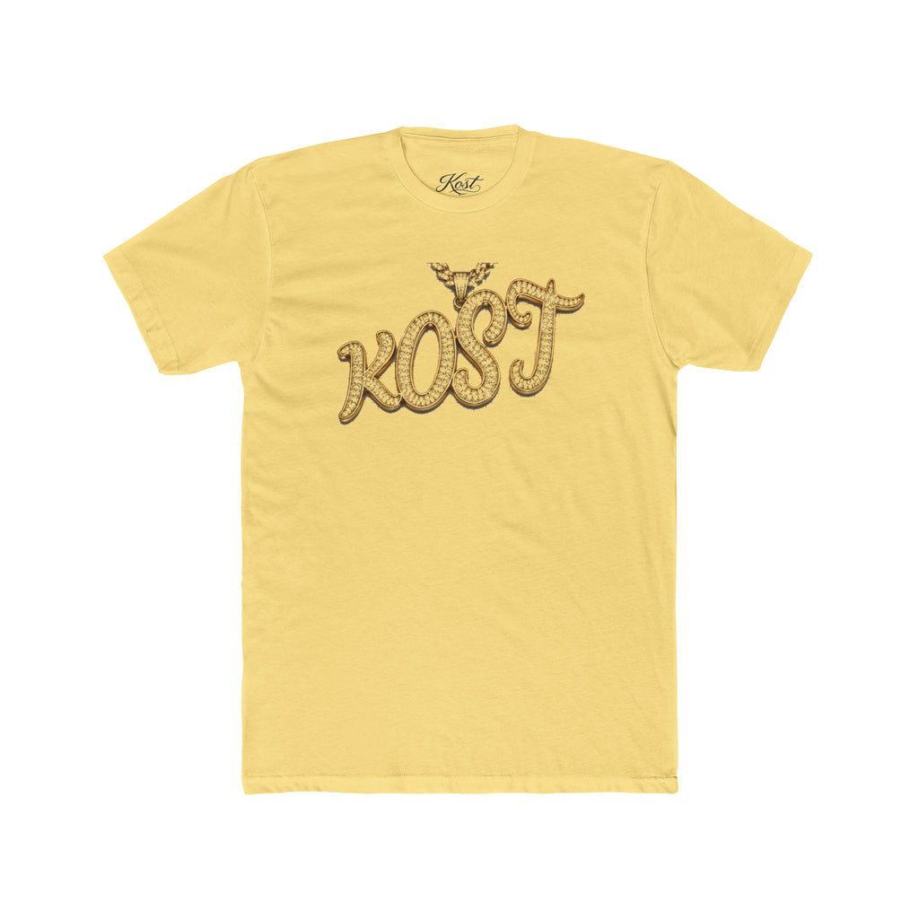 KOST Script Logo Tee — Vintage Rhinestone Lettering Cotton T-Shirt